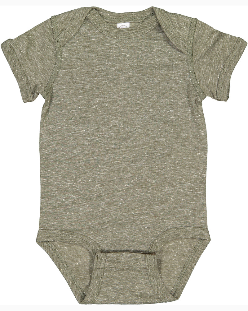 Rabbit Skins 4491 Infant Harborside Melange Jersey Bodysuit Front Fullsize"