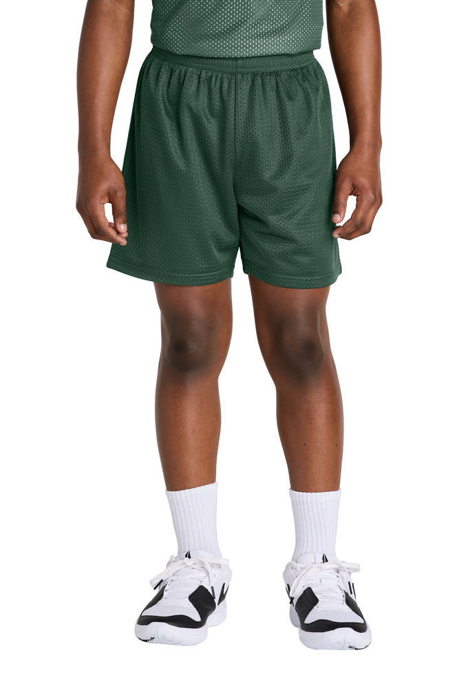 Sport-Tek YST5100 Youth PosiCharge ® Mesh 5' Short Front Fullsize"