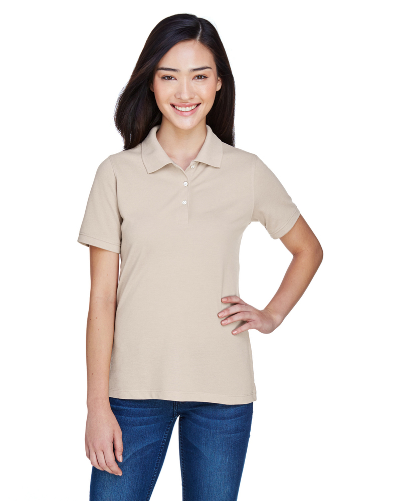 Harriton M265W Ladies' 5.6 oz. Easy Blend™ Polo Front Fullsize"