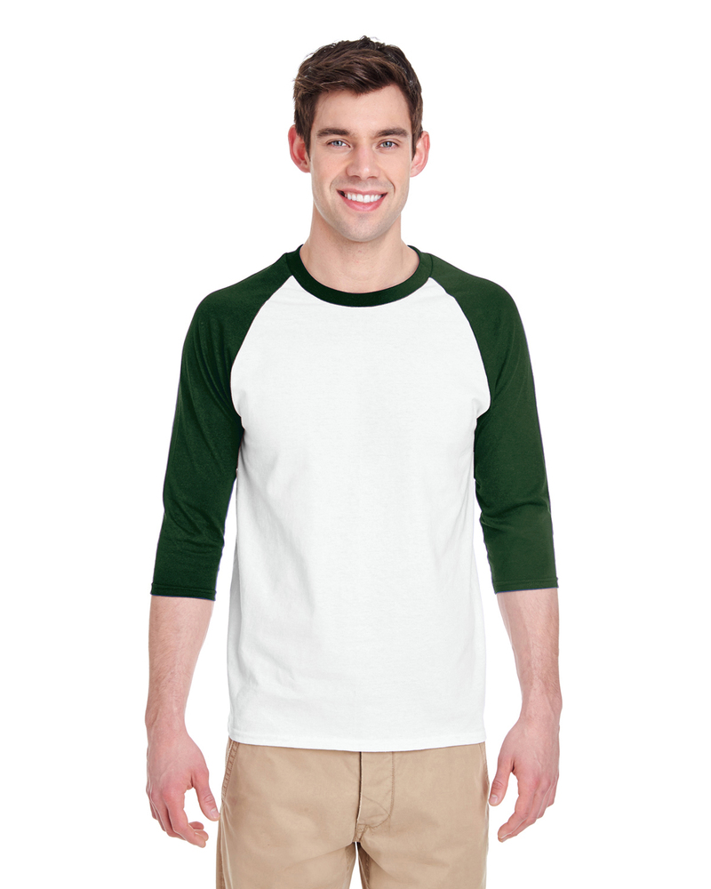 gildan g570 heavy cotton ™ 3/4-sleeve raglan t-shirt Front Fullsize