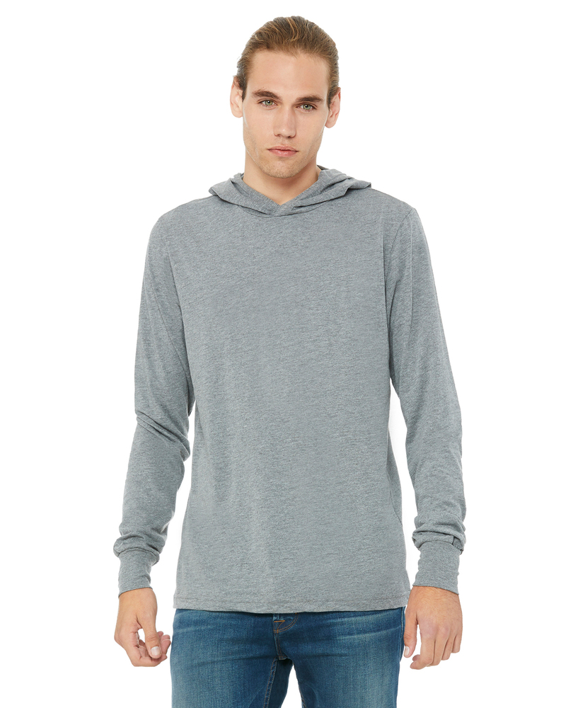 Bella + Canvas 3512 Unisex Jersey Long-Sleeve Hoodie Front Fullsize"