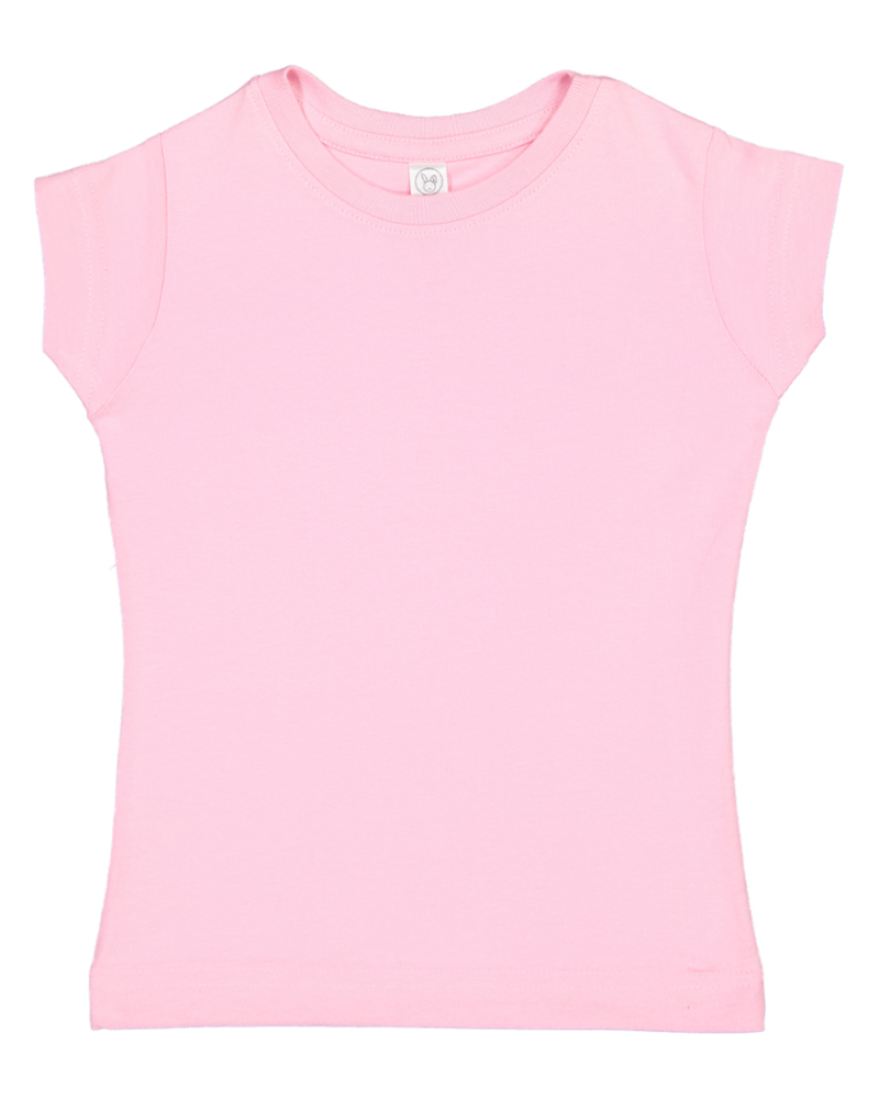 Rabbit Skins 3316 Toddler Girls' Fine Jersey T-Shirt Front Fullsize"