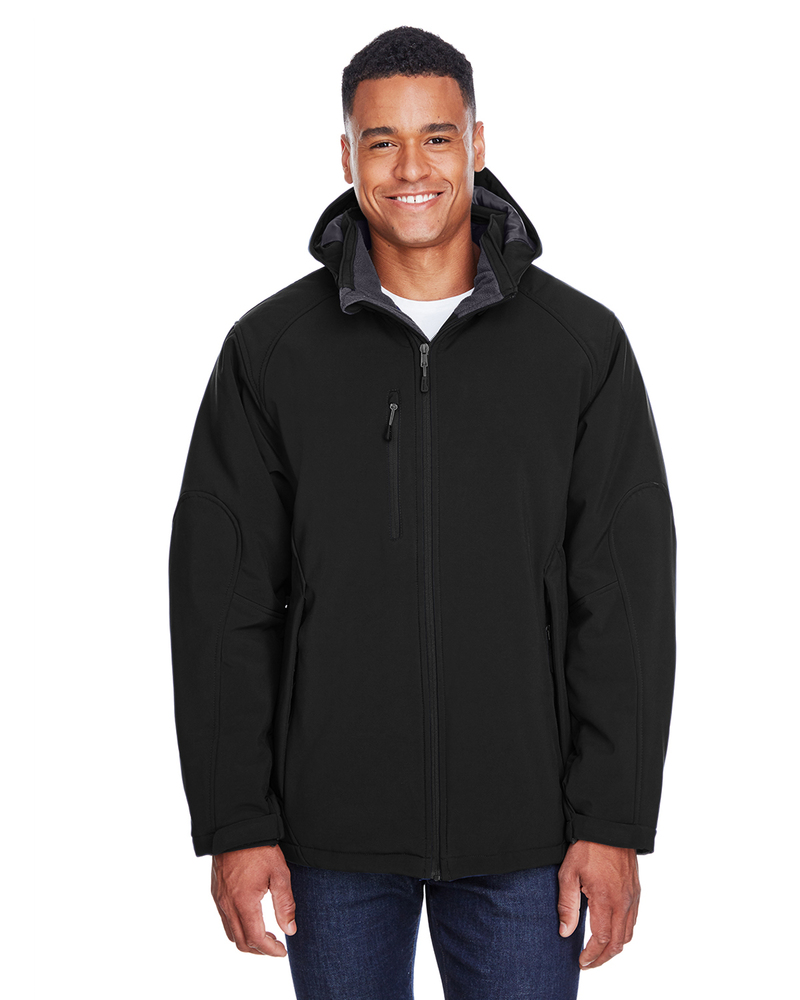 north end 88159 men's glacier insulated three-layer fleece bonded soft shell jacket with detachable hood Front Fullsize