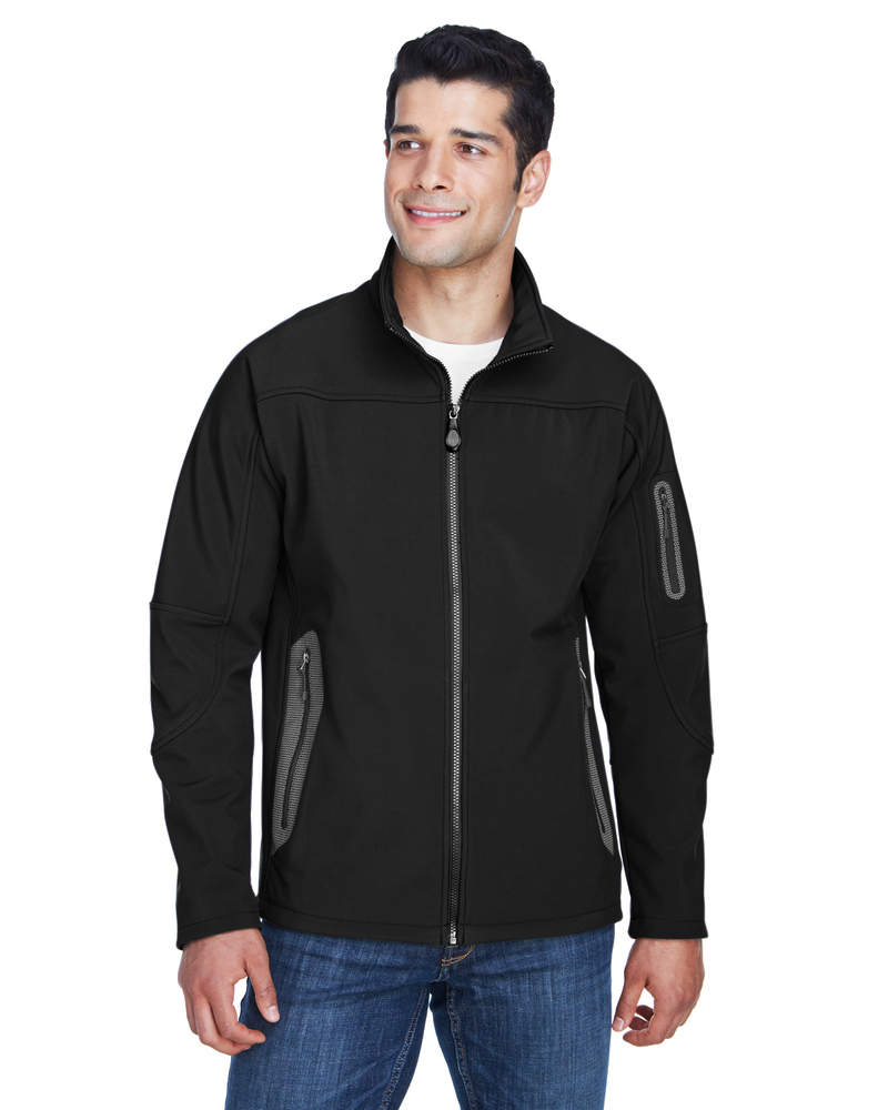 north end 88138 men's three-layer fleece bonded soft shell technical jacket Front Fullsize