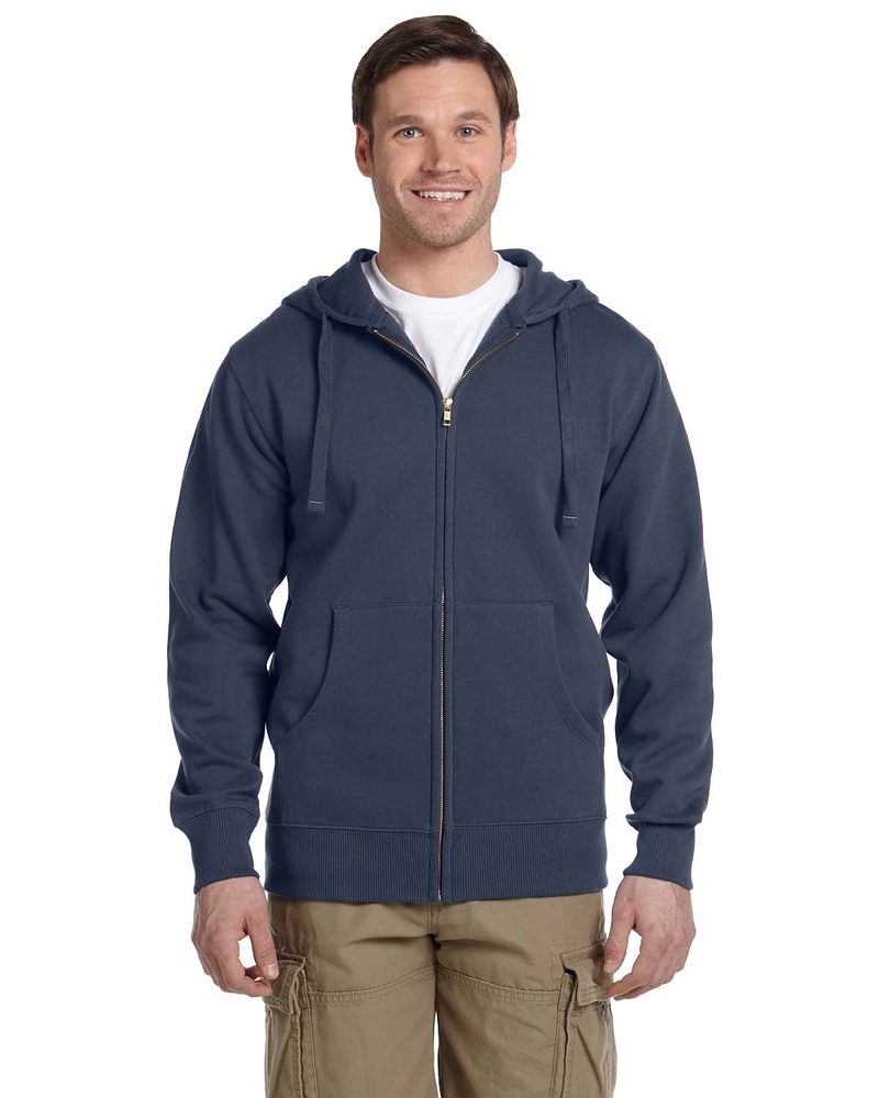 econscious EC5650 Men's Organic/Recycled Full-Zip Hooded Sweatshirt Front Fullsize"
