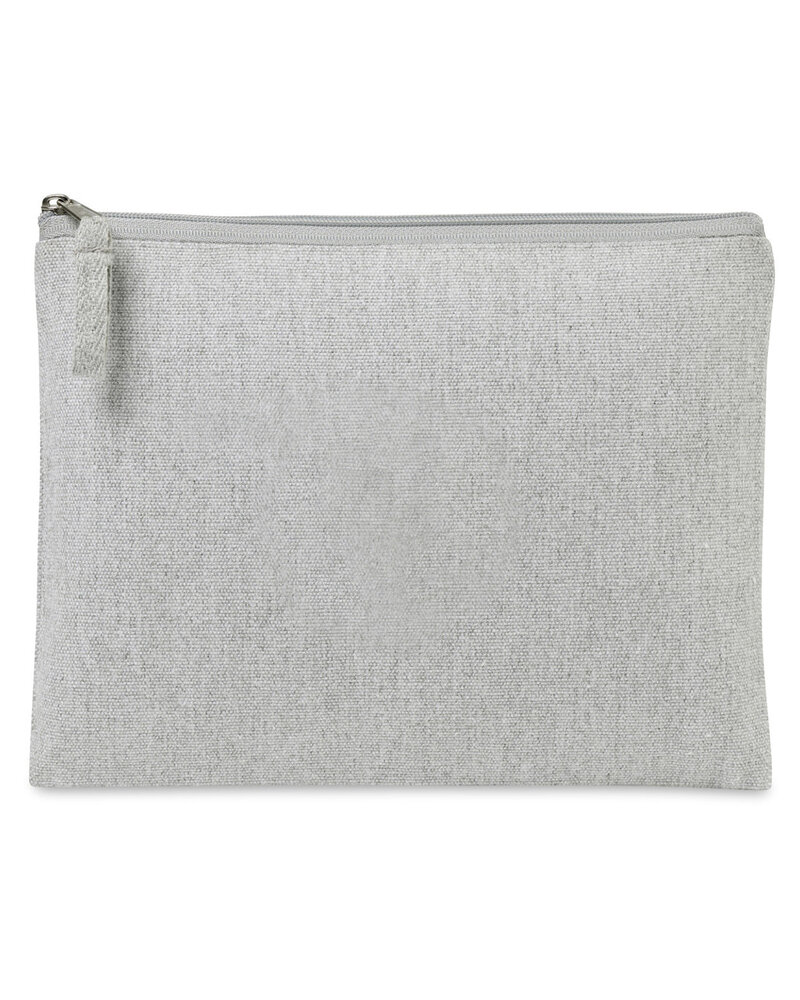 gemline 102035 aware™ recycled cotton zippered pouch Front Fullsize