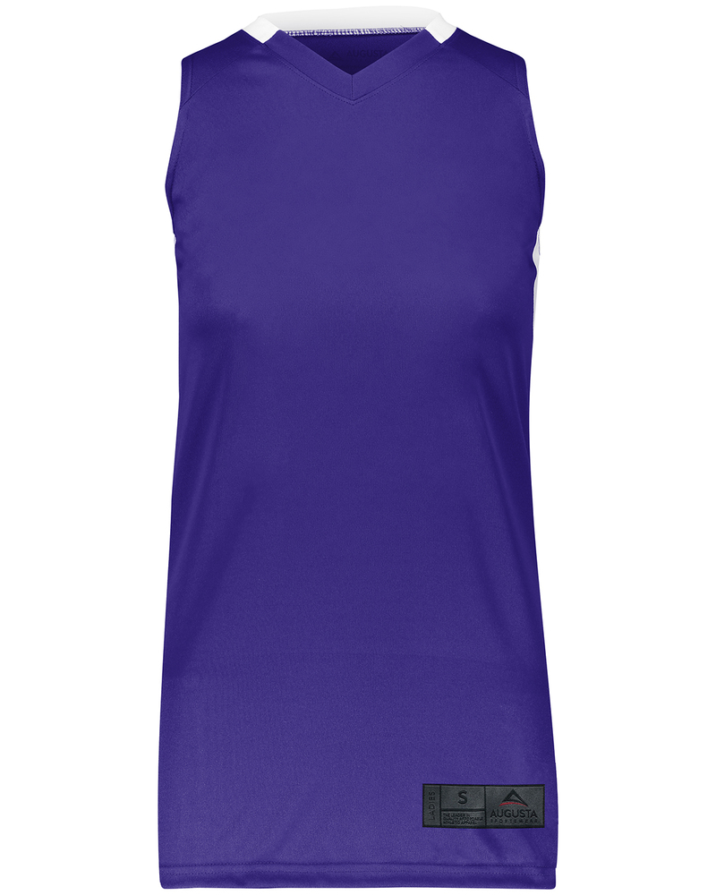 augusta sportswear 1732 ladies' step-back basketball jersey Front Fullsize