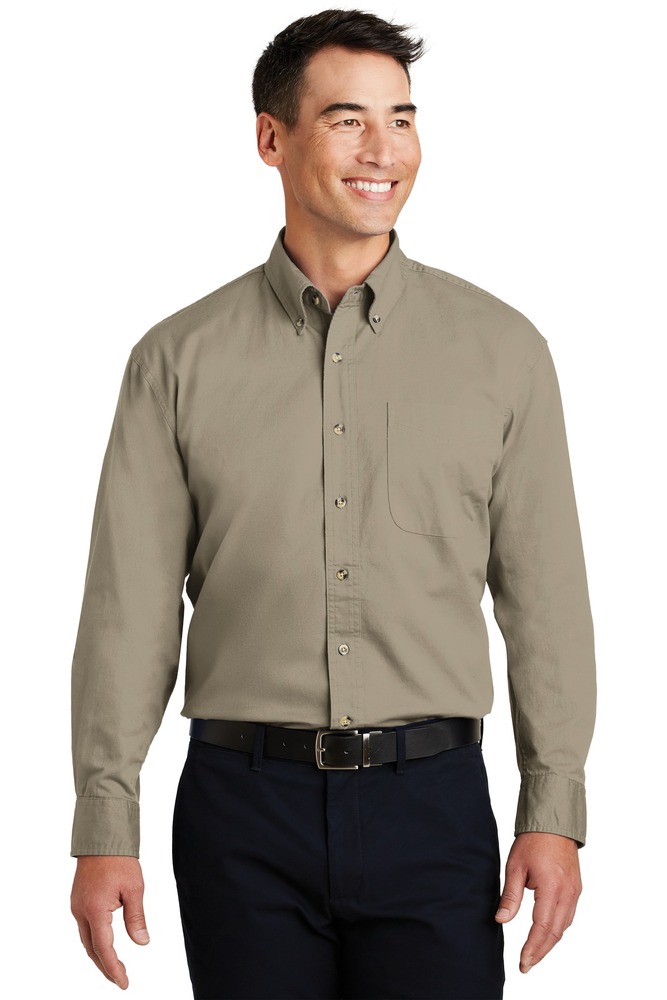 Port Authority S600T Long Sleeve Twill Shirt Front Fullsize"