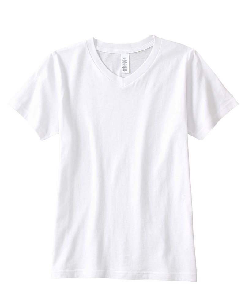 bella + canvas 3005y youth jersey short-sleeve v-neck t-shirt Front Fullsize