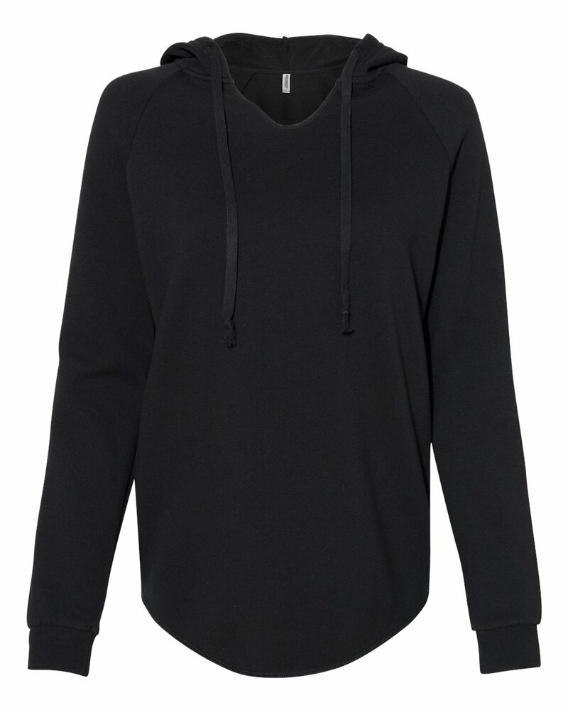 Independent Trading Co. PRM2500 Women’s Lightweight California Wave Wash Hooded Sweatshirt Front Fullsize"