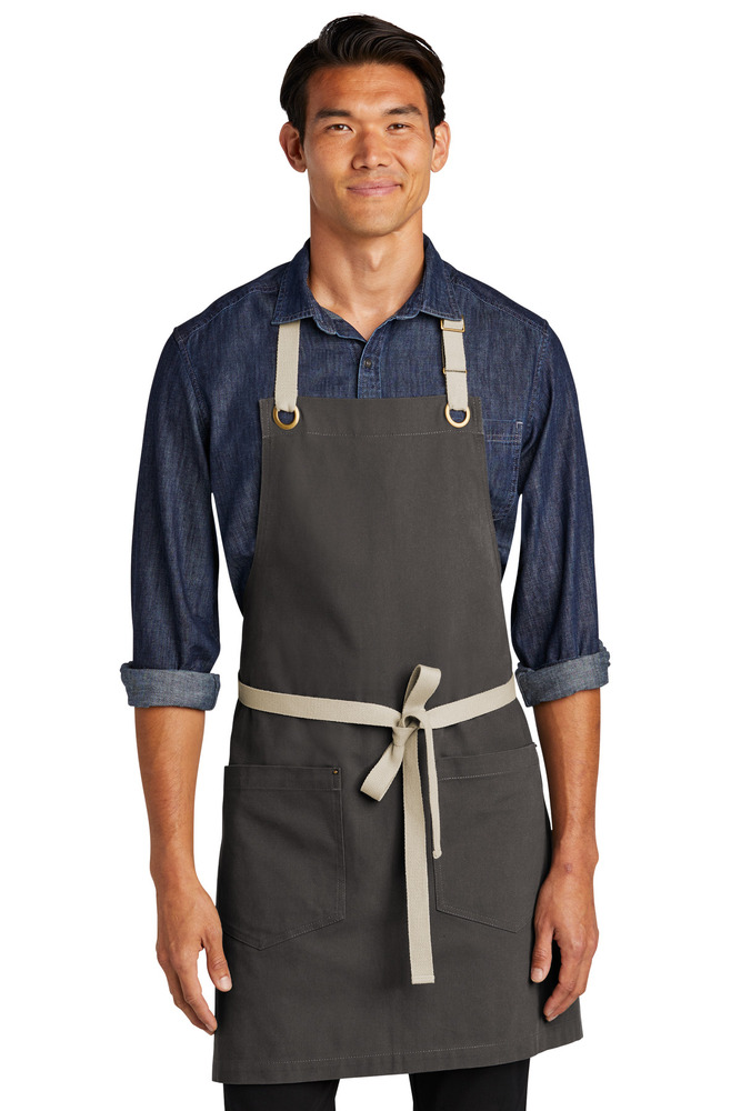 port authority a815 canvas full-length two-pocket apron Front Fullsize