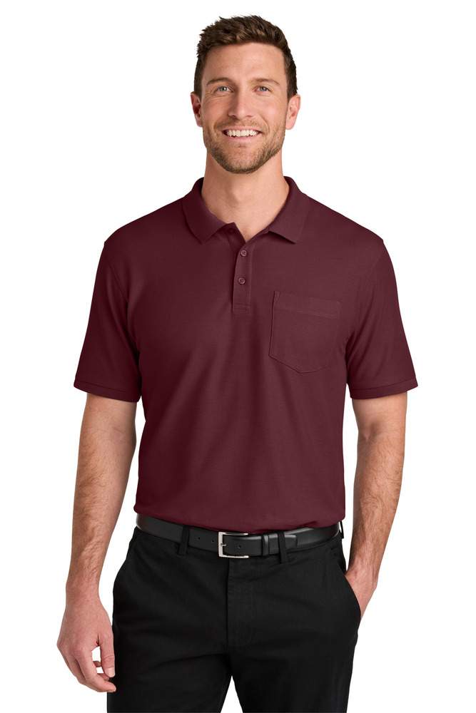 Port Authority K200P Wearever Signature Pique Pocket Polo Front Fullsize"