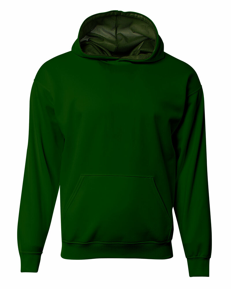 a4 nb4279 youth sprint fleece hooded sweatshirt Front Fullsize