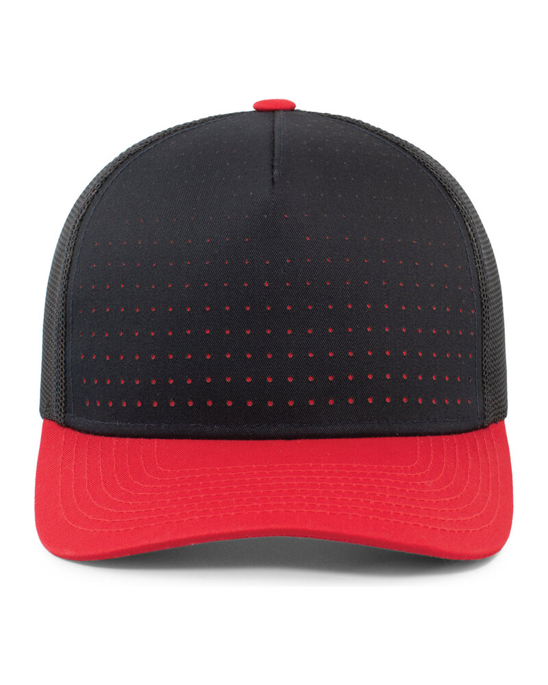 Pacific Headwear PH105P Perforated 5-Panel Trucker Snapback Cap Front Fullsize"