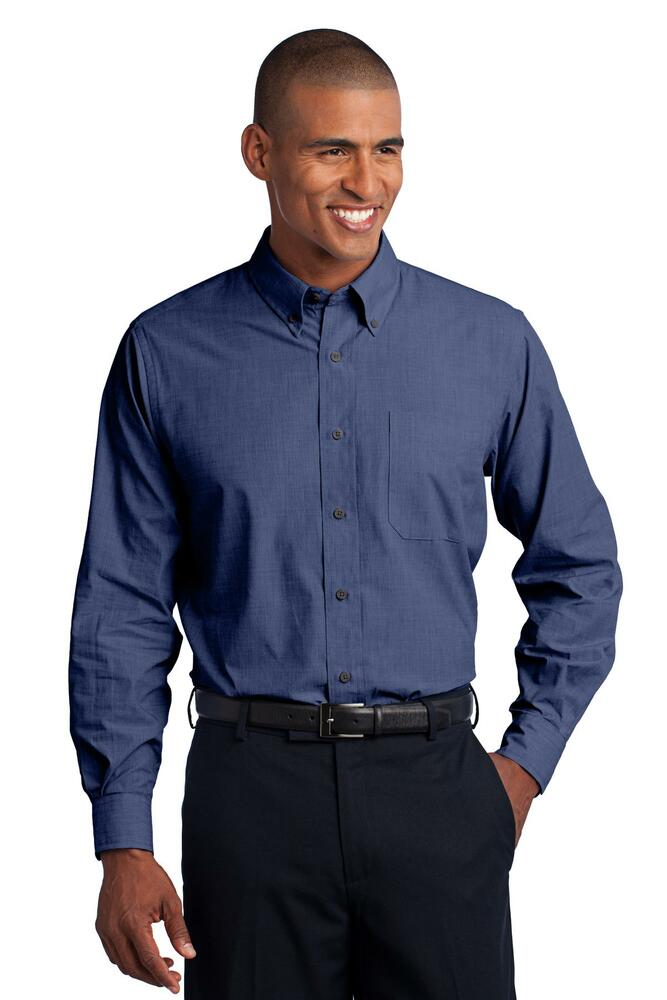 Port Authority S640 Crosshatch Easy Care Shirt Front Fullsize"