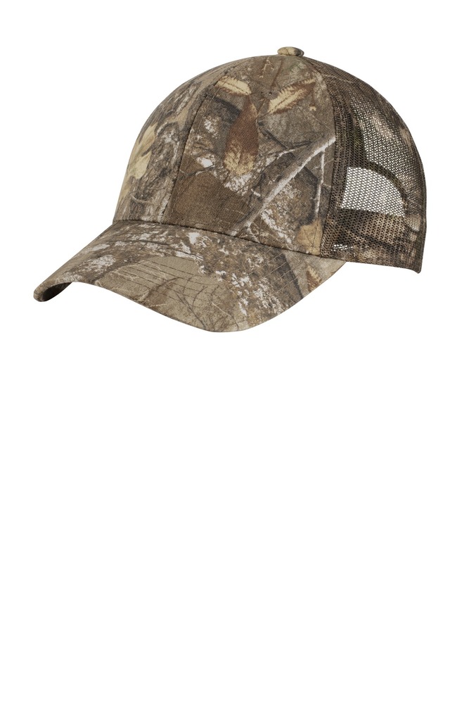 port authority c869 pro camouflage series cap with mesh back Front Fullsize