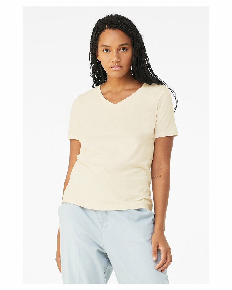 Bella + Canvas 6405 Ladies' Relaxed Jersey V-Neck T-Shirt Front Fullsize"