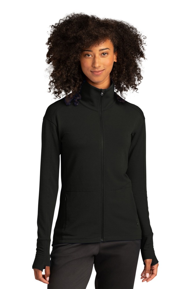 sport-tek lst560 ladies sport-wick ® flex fleece full-zip Front Fullsize