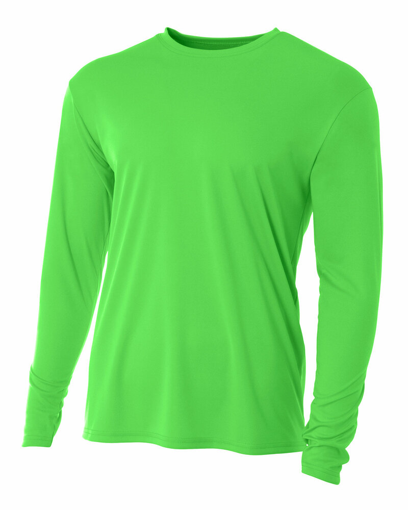 A4 NB3165 Youth Long Sleeve Cooling Performance Crew Shirt Front Fullsize"