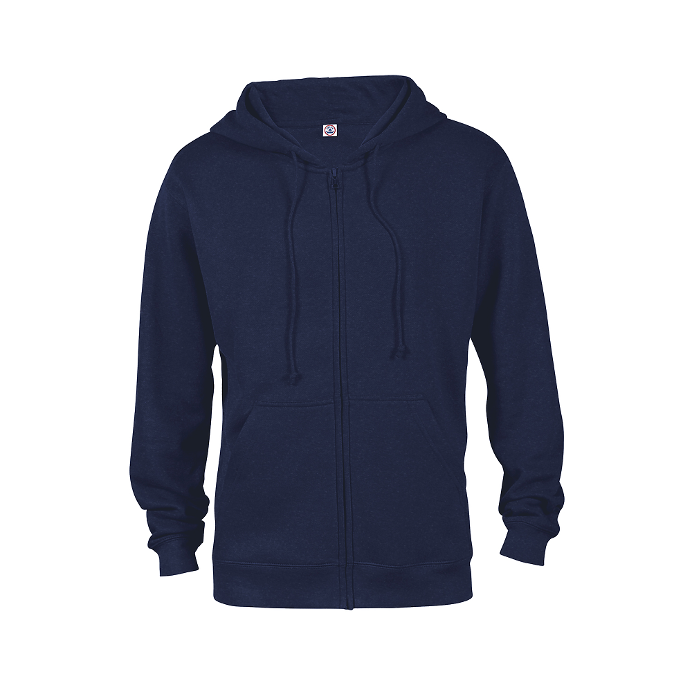 delta 99300 fleece adult unisex heavyweight fleece zip hoodie Front Fullsize