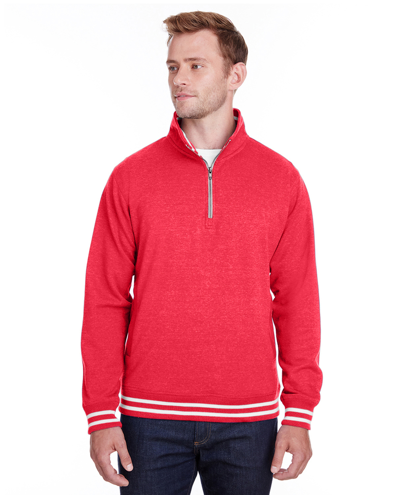 j america ja8650 adult relay quarter-zip Front Fullsize