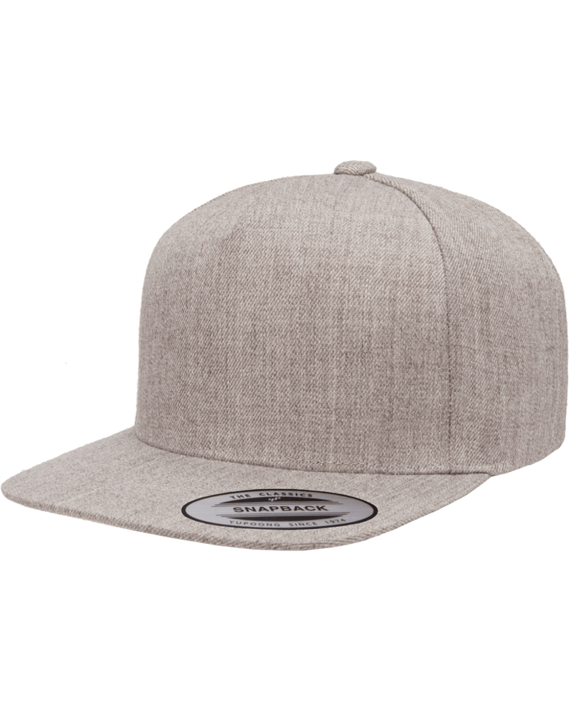 Yupoong YP5089 Adult 5-Panel Structured Flat Visor Classic Snapback Cap Front Fullsize"