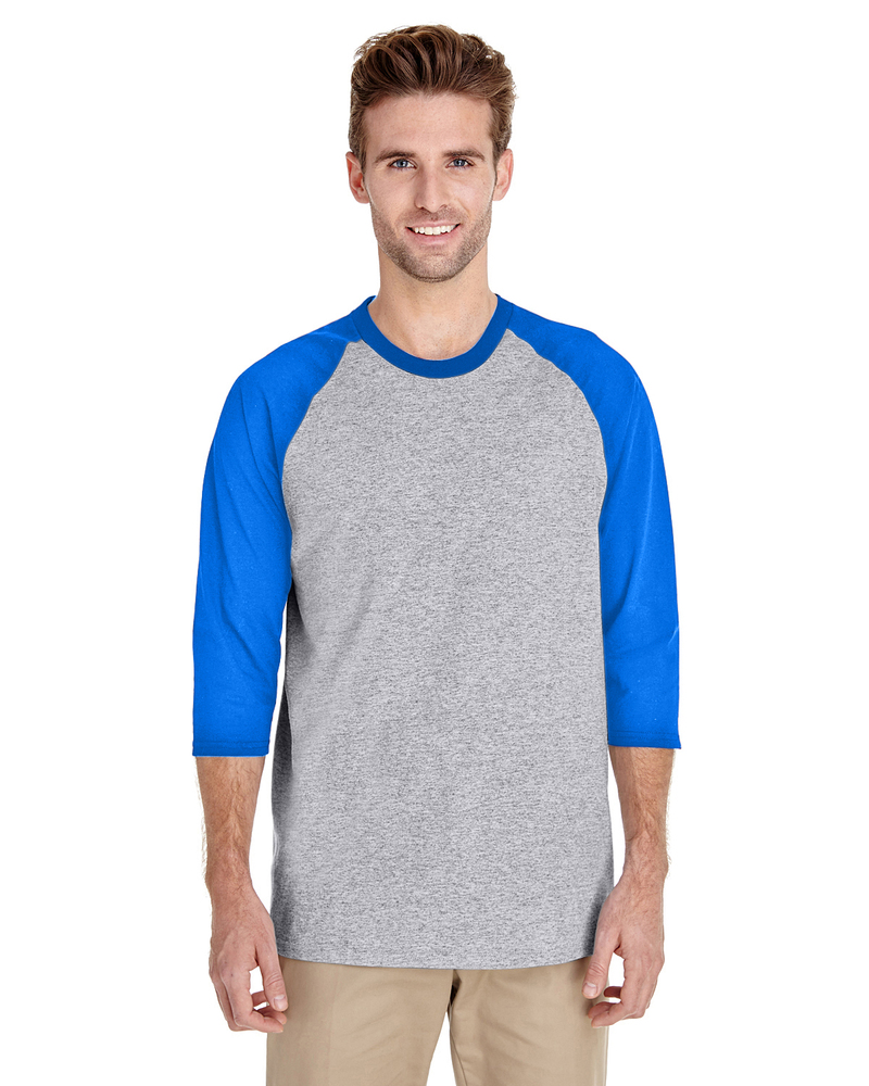 Gildan G570 Adult Heavy Cotton™ 3/4-Raglan Sleeve T-Shirt Front Fullsize"