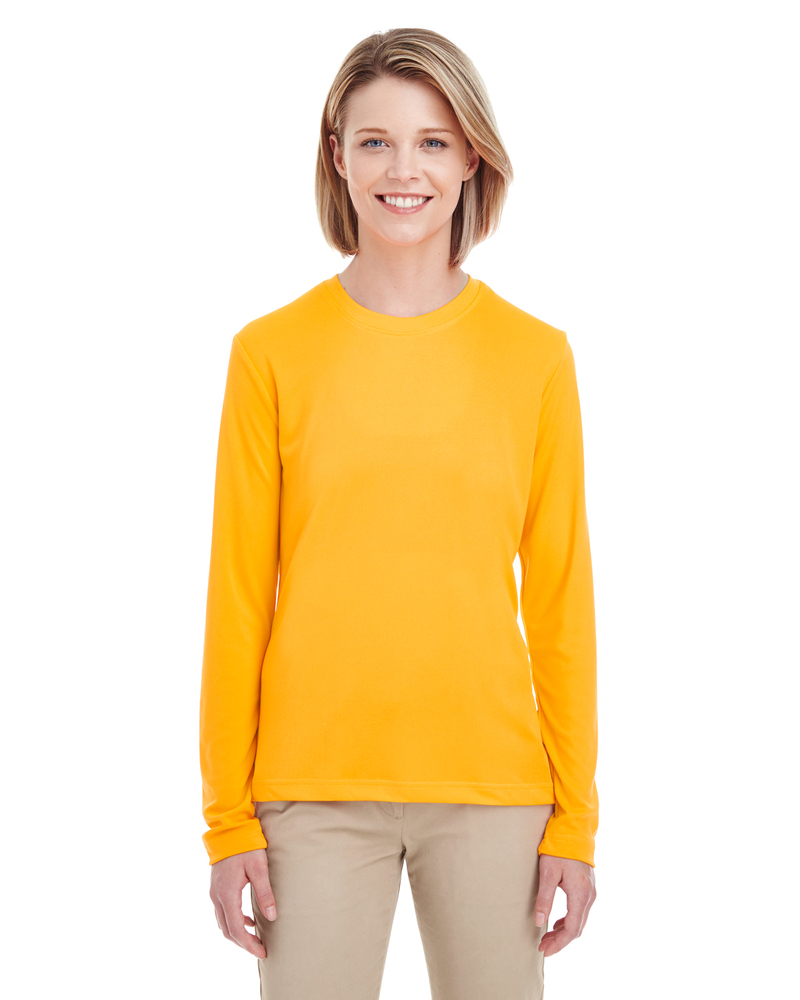 UltraClub 8622W Ladies' Cool & Dry Performance Long-Sleeve Top Front Fullsize"