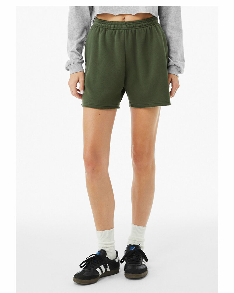 Bella + Canvas BC3787 Ladies' Cutoff Sweatshort Front Fullsize"