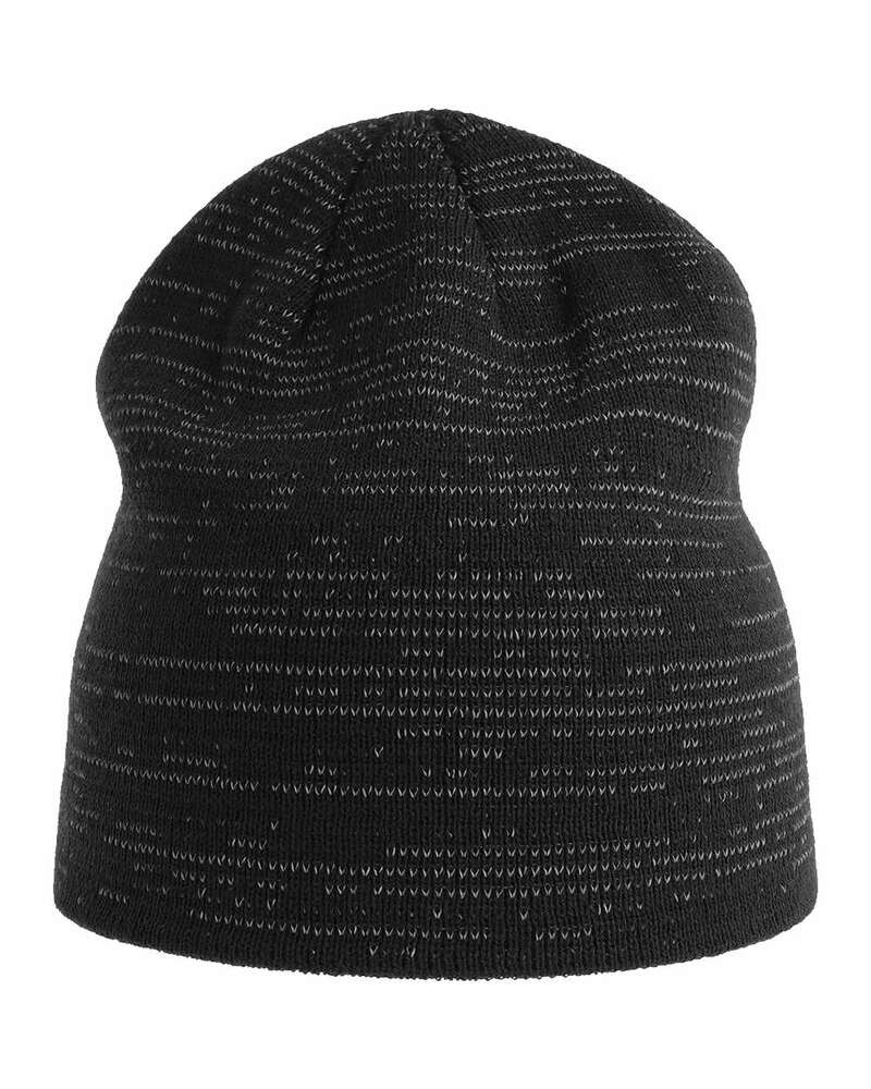 atlantis headwear shib shine sustainable reflective beanie Front Fullsize