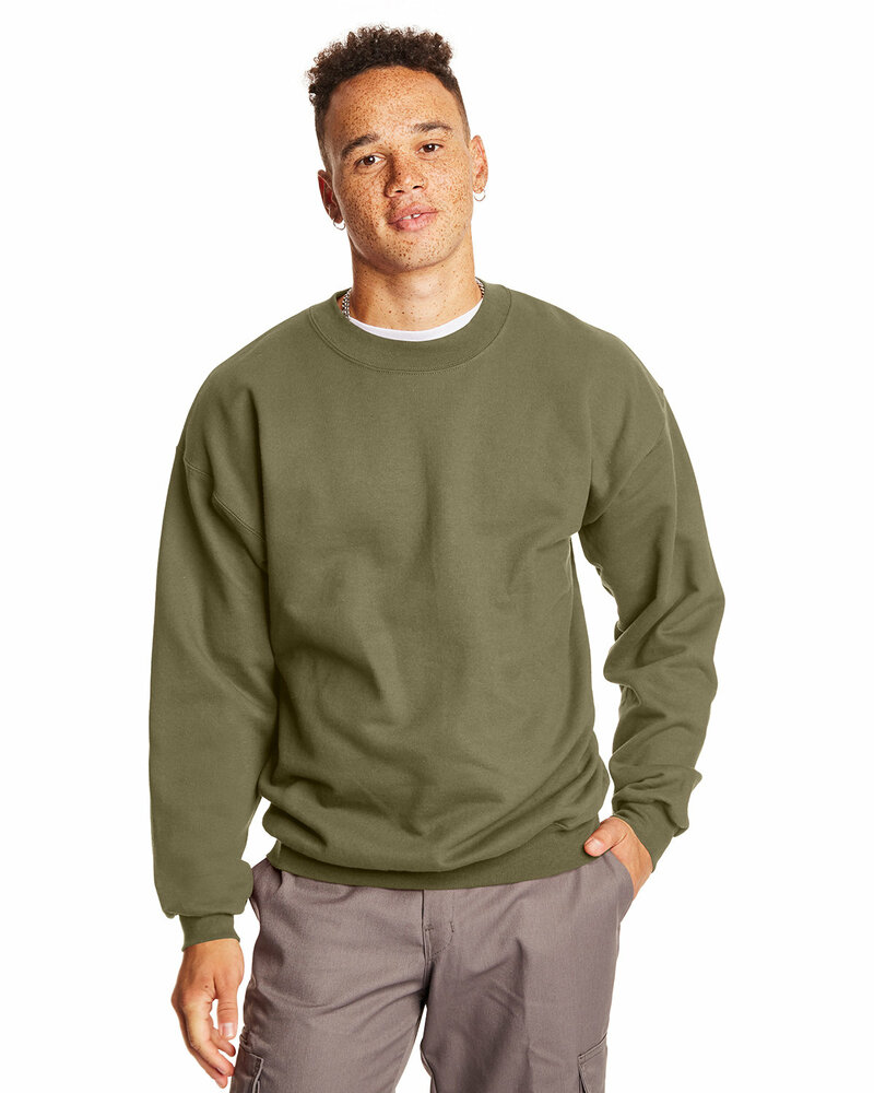Hanes F260 Adult Ultimate Cotton® 90/10 Fleece Crew Front Fullsize"