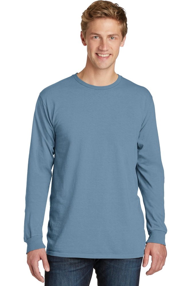 port & company pc099ls beach wash ™ garment-dyed long sleeve tee Front Fullsize