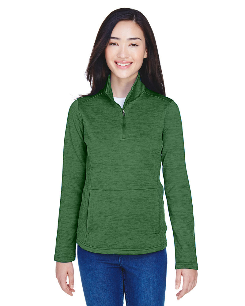 Devon & Jones DG798W Ladies' Newbury Mélange Fleece Quarter-Zip Front Fullsize"