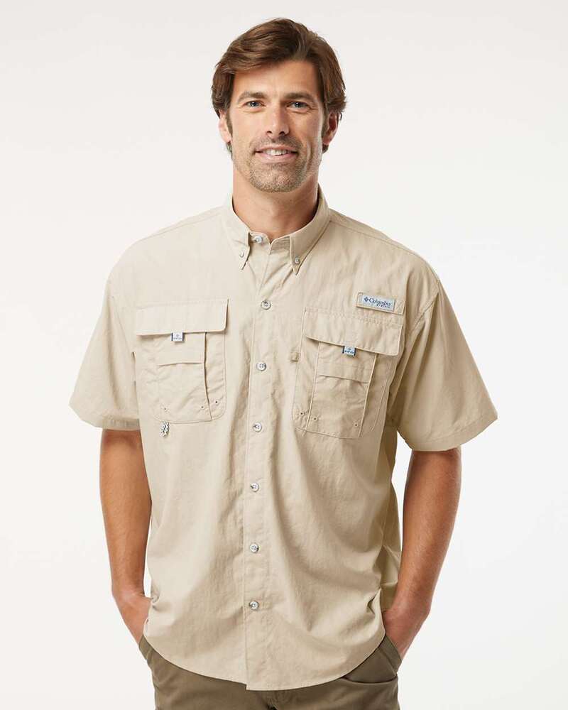 Columbia 212464 PFG Bahama™ II Short Sleeve Shirt Front Fullsize"