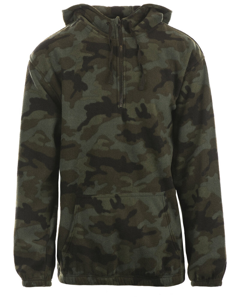 Burnside B3600 Mens' Polar Fleece Quarter-Zip Pullover Front Fullsize"
