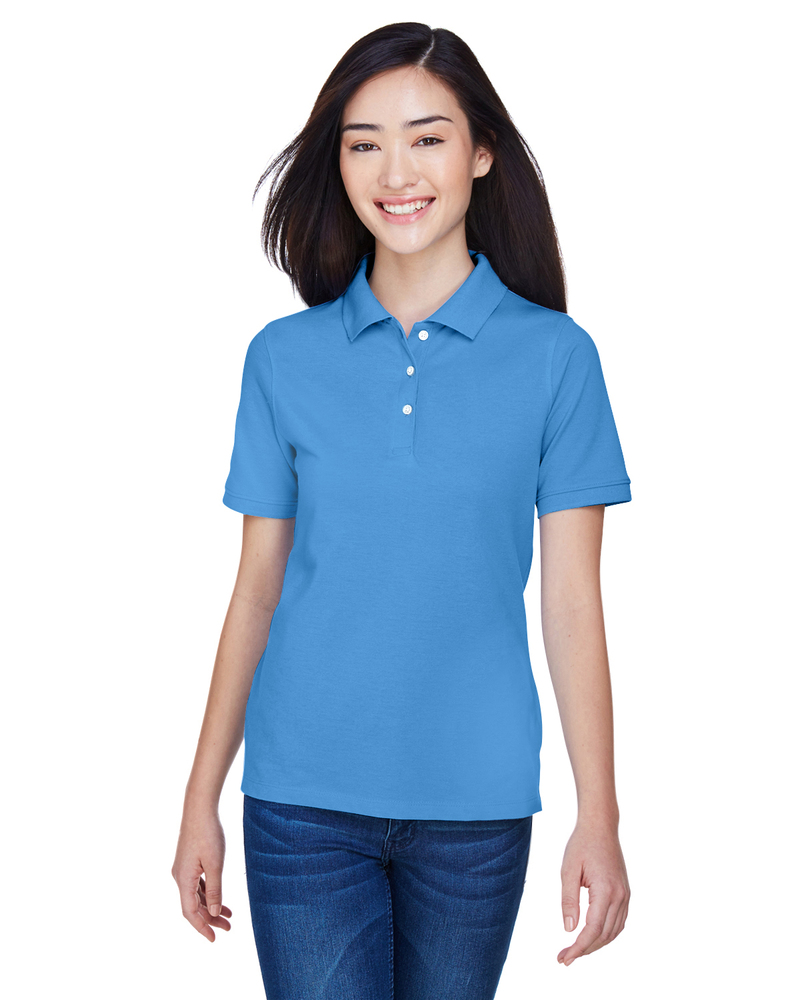 Harriton M265W Ladies' 5.6 oz. Easy Blend™ Polo Front Fullsize"
