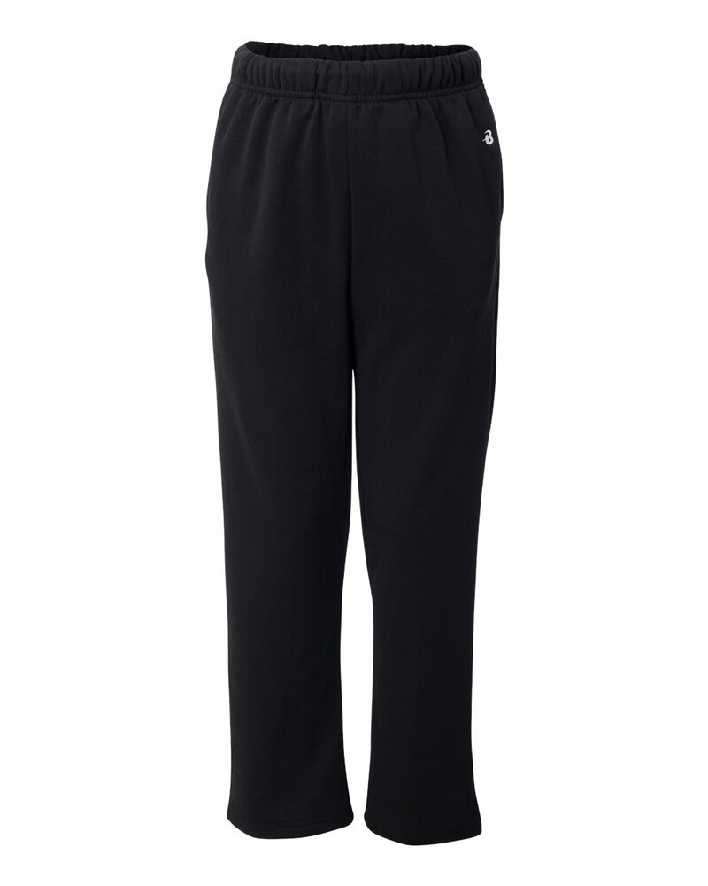 Badger Sport 2478 Perf. Fleece Open Bottom Youth Pant Front Fullsize"
