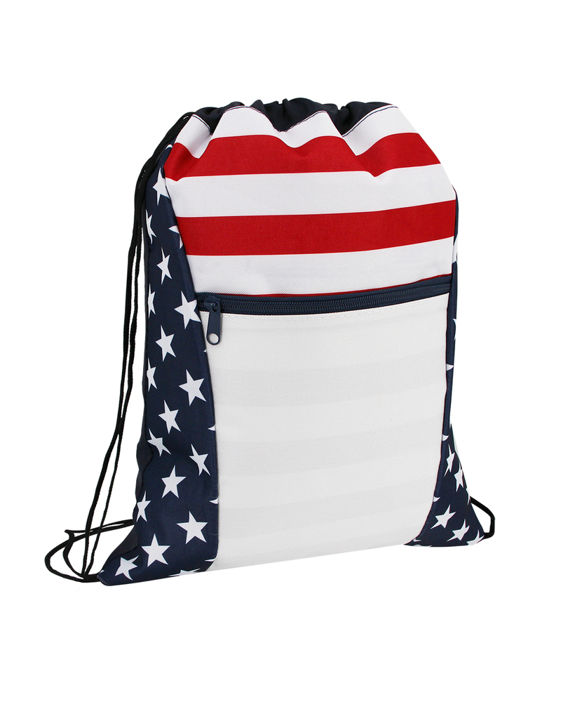 liberty bags oad5050 oad americana drawstring bag Front Fullsize