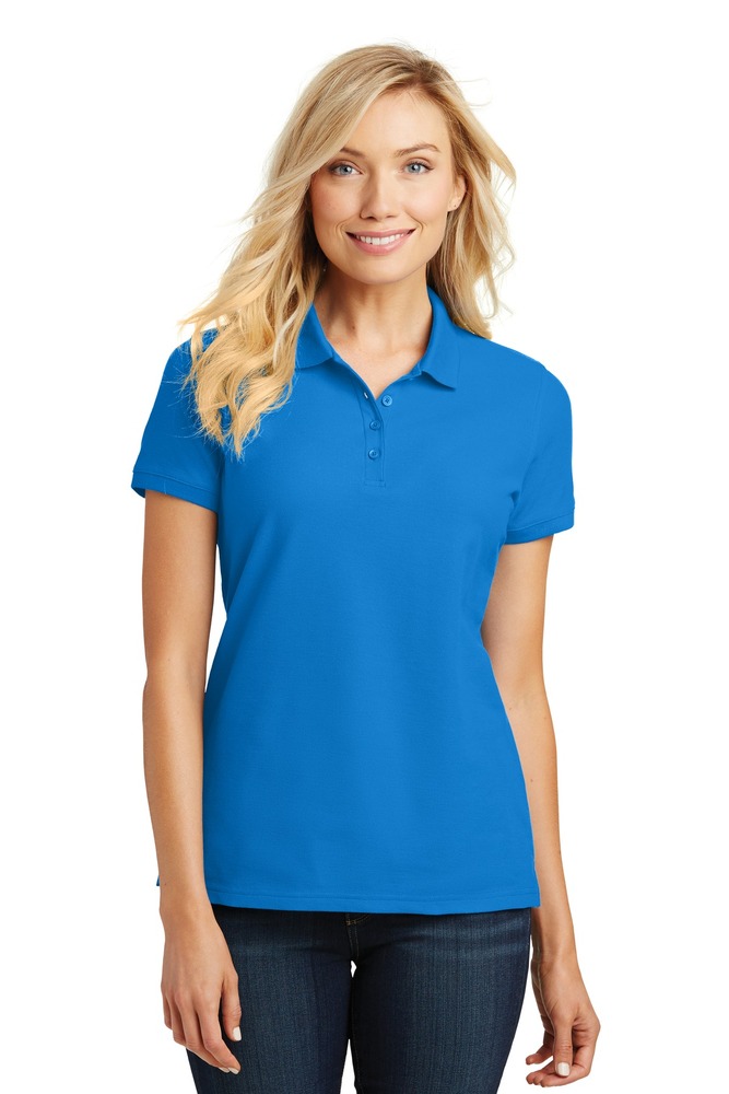 port authority l100 ladies core classic pique polo Front Fullsize