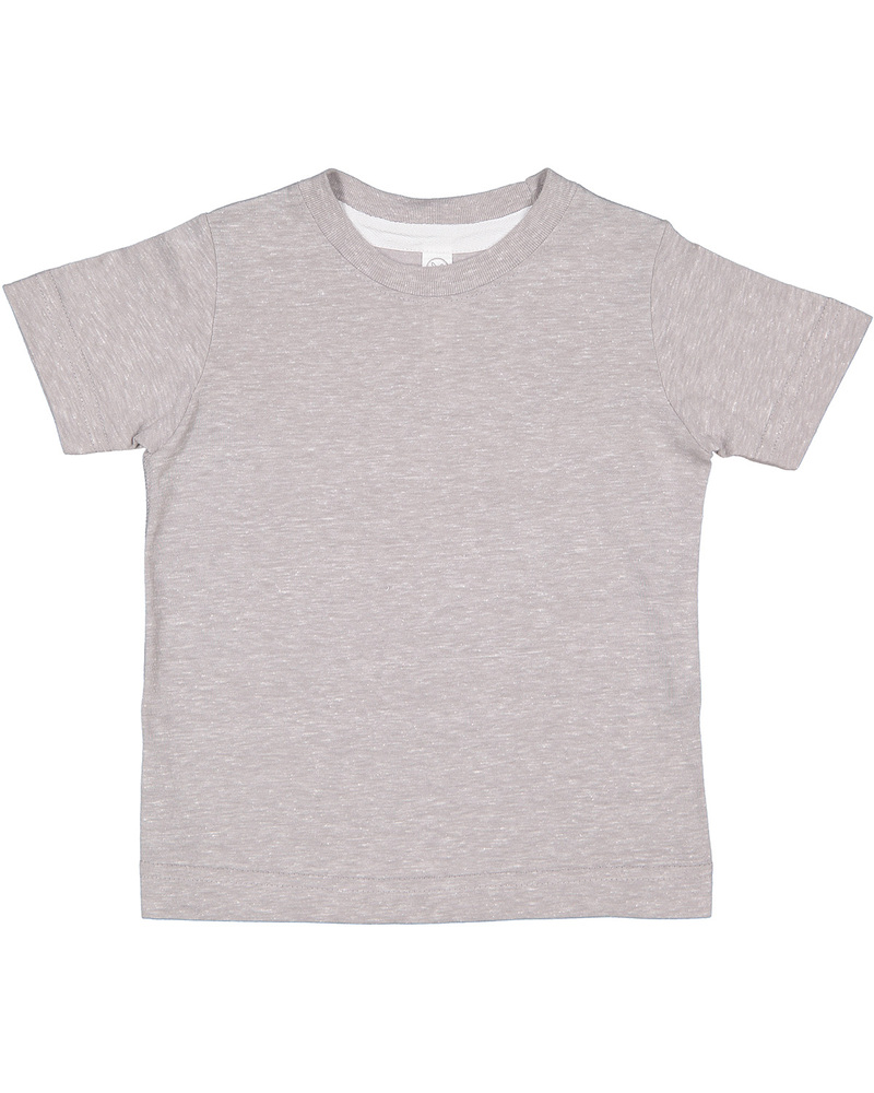 rabbit skins 3391 toddler harborside melange jersey t-shirt Front Fullsize