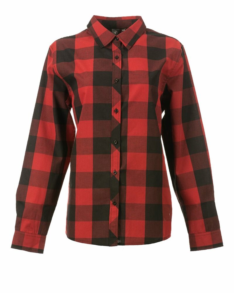 burnside b5203 ladies' buffalo plaid woven shirt Front Fullsize