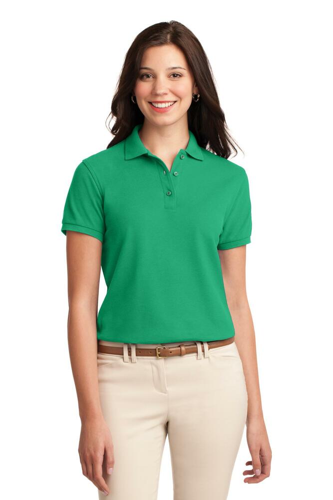 port authority l500 ladies silk touch™ polo Front Fullsize