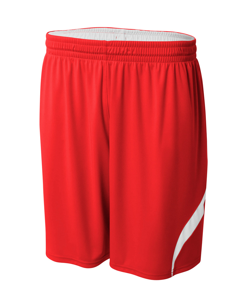 a4 n5364 adult performance doubl/double reversible basketball short Front Fullsize