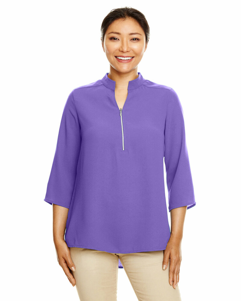 devon & jones dp611w ladies' perfect fit™  3/4-sleeve crepe tunic Front Fullsize