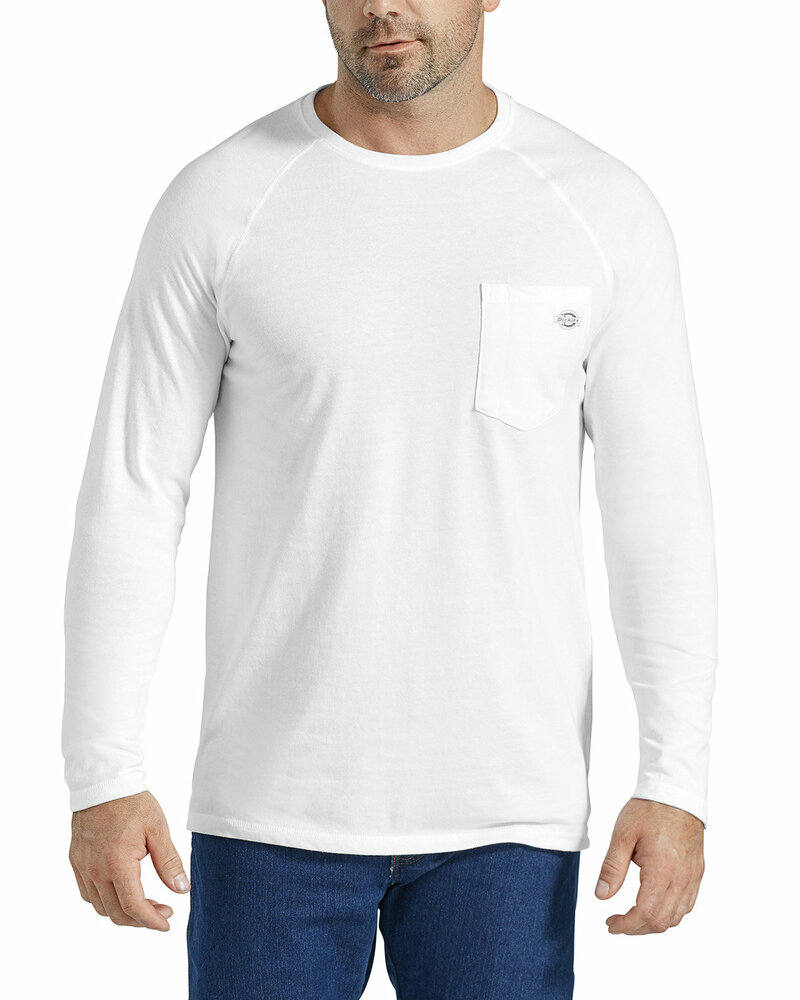 dickies sl600t men's tall temp-iq performance cooling long sleeve pocket t-shirt Front Fullsize