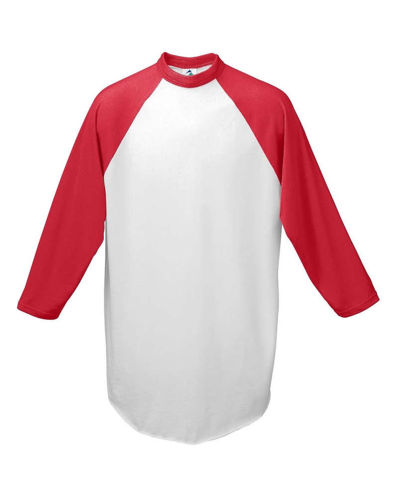 augusta sportswear 4421 youth 3/4-sleeve baseball jersey Front Fullsize