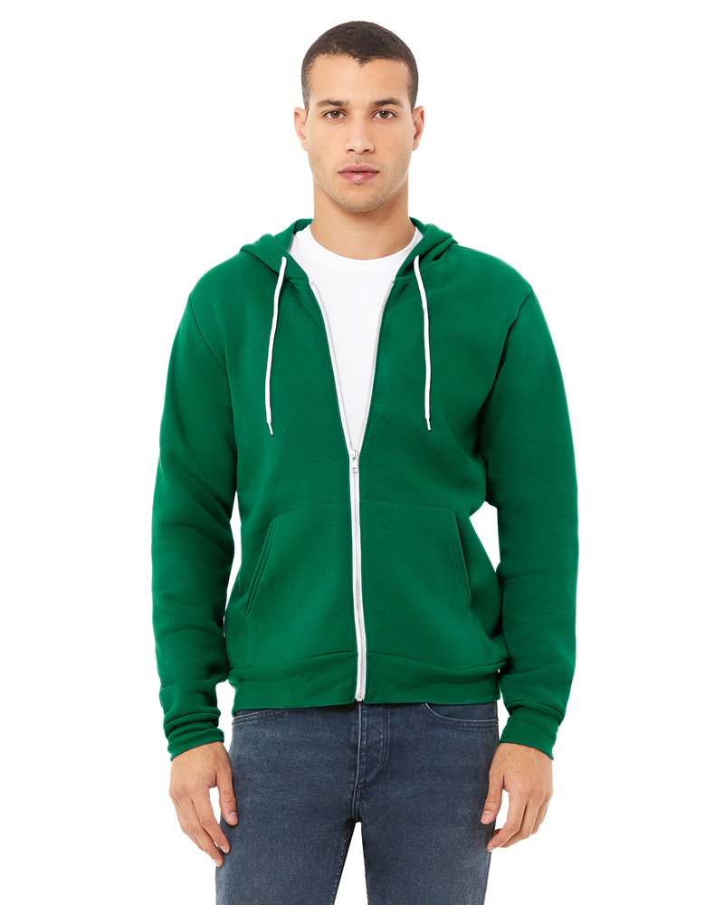 Bella + Canvas 3739 Unisex Sponge Fleece Full-Zip Hooded Sweatshirt Front Fullsize"