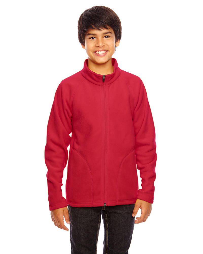 Team 365 TT90Y Youth Campus Microfleece Jacket Front Fullsize"