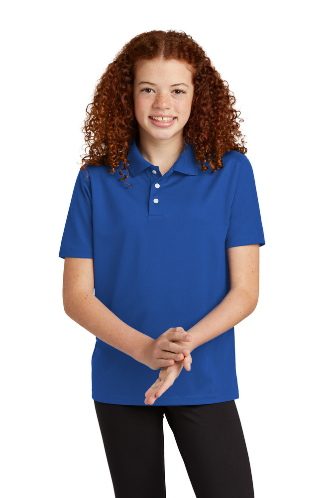 Sport-Tek YST740 Youth UV Micropique Polo Front Fullsize"