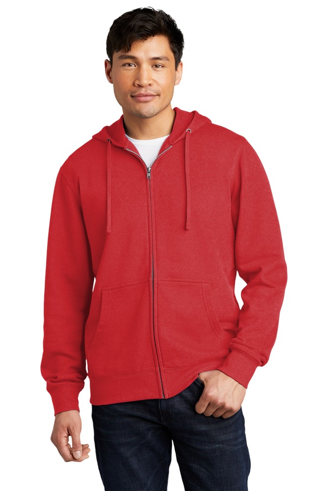 District DT6102 V.I.T. ™ Fleece Full-Zip Hoodie Front Fullsize"